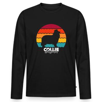 Collie - Men's Premium Organic Long Sleeve Shirt - black - Front - Nico (187cm)