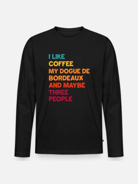 Bordeauxdogge - Männer Premium Bio Langarmshirt - Schwarz