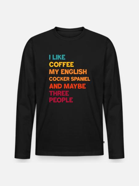 Deutsch Cocker Spaniel - Men's Premium Organic Long Sleeve Shirt - black
