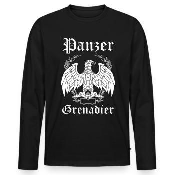 Panzergrenadier Soldat Armee Grenadier Geschenk - Männer Premium Bio Langarmshirt - Schwarz - Vorne - Nico (187cm)