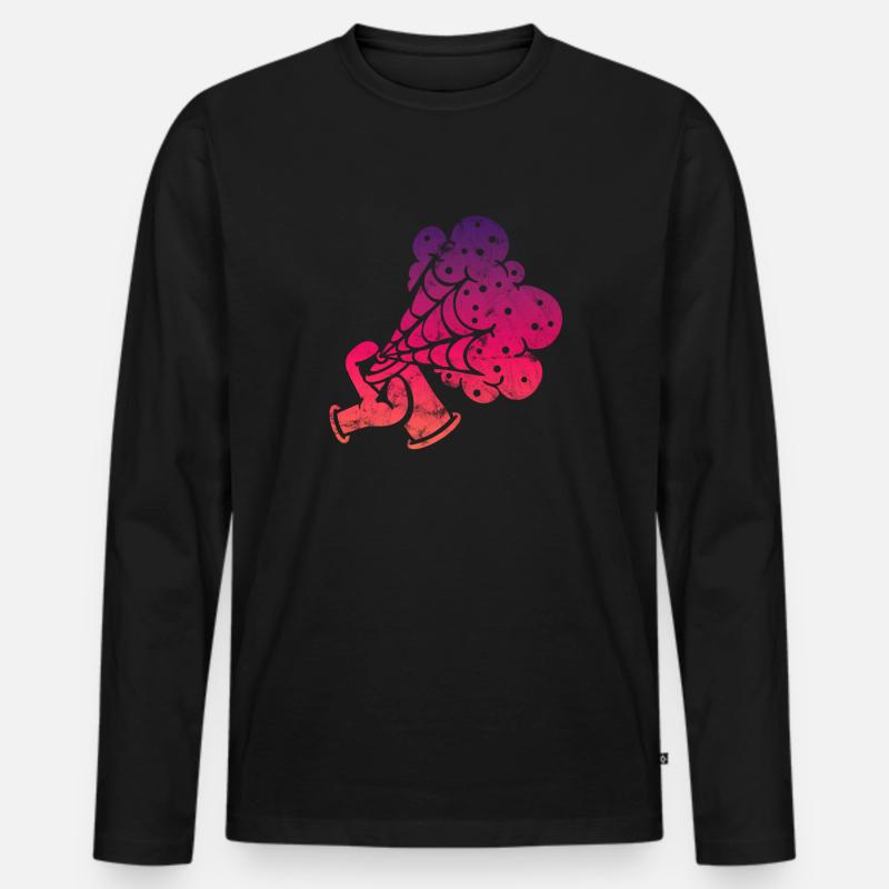 Graffiti Sprayer Comic - Männer Premium Bio Langarmshirt - Schwarz