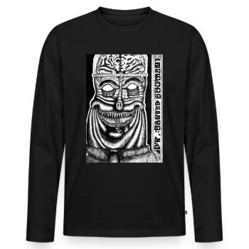 DR. SERIAL - Men's Premium Organic Long Sleeve Shirt - black - Front - Nico (187cm)