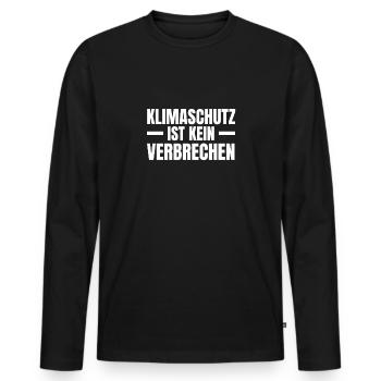 Climate protection Kohlerusstieg Energy transition Climate change - Men's Premium Organic Long Sleeve Shirt - black - Front - Nico (187cm)