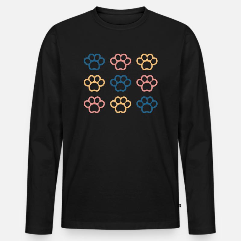 Hundebein - Männer Premium Bio Langarmshirt - Schwarz