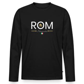 Flitterwochen Rom - Männer Premium Bio Langarmshirt - Schwarz - Vorne - Nico (187cm)