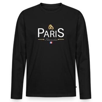 Flitterwochen Paris - Männer Premium Bio Langarmshirt - Schwarz - Vorne - Nico (187cm)