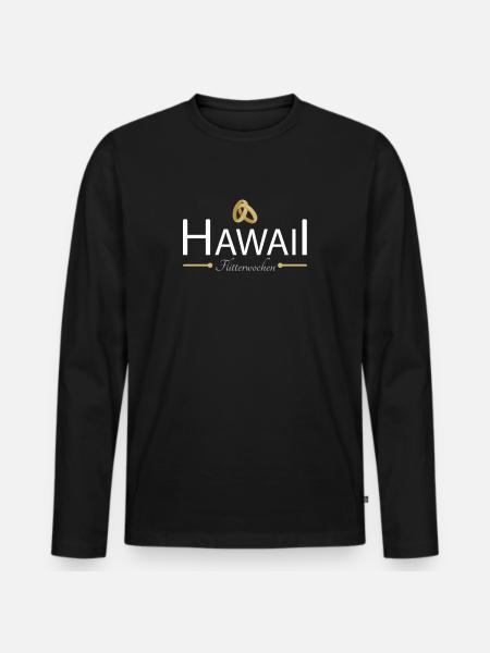 Flitterwochen Hawaii - Männer Premium Bio Langarmshirt - Schwarz