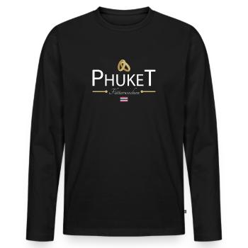 Flitterwochen Phuket - Männer Premium Bio Langarmshirt - Schwarz - Vorne - Nico (187cm)
