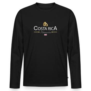 Flitterwochen Costa Rica - Männer Premium Bio Langarmshirt - Schwarz - Vorne - Nico (187cm)