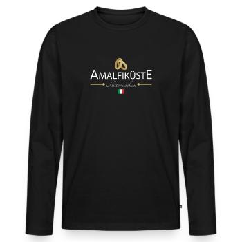 Flitterwochen Amalfiküste - Männer Premium Bio Langarmshirt - Schwarz - Vorne - Nico (187cm)