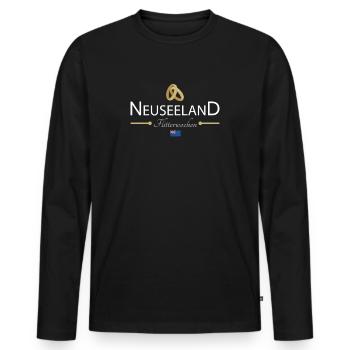 Flitterwochen Neuseeland - Männer Premium Bio Langarmshirt - Schwarz - Vorne - Nico (187cm)