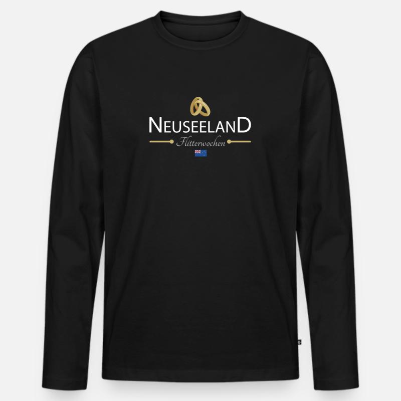 Flitterwochen Neuseeland - Männer Premium Bio Langarmshirt - Schwarz