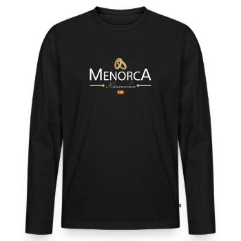 Flitterwochen Menorca - Männer Premium Bio Langarmshirt - Schwarz - Vorne - Nico (187cm)