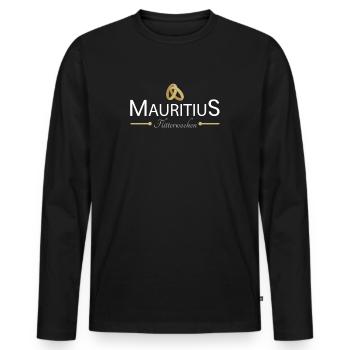 Flitterwochen Mauritius - Männer Premium Bio Langarmshirt - Schwarz - Vorne - Nico (187cm)