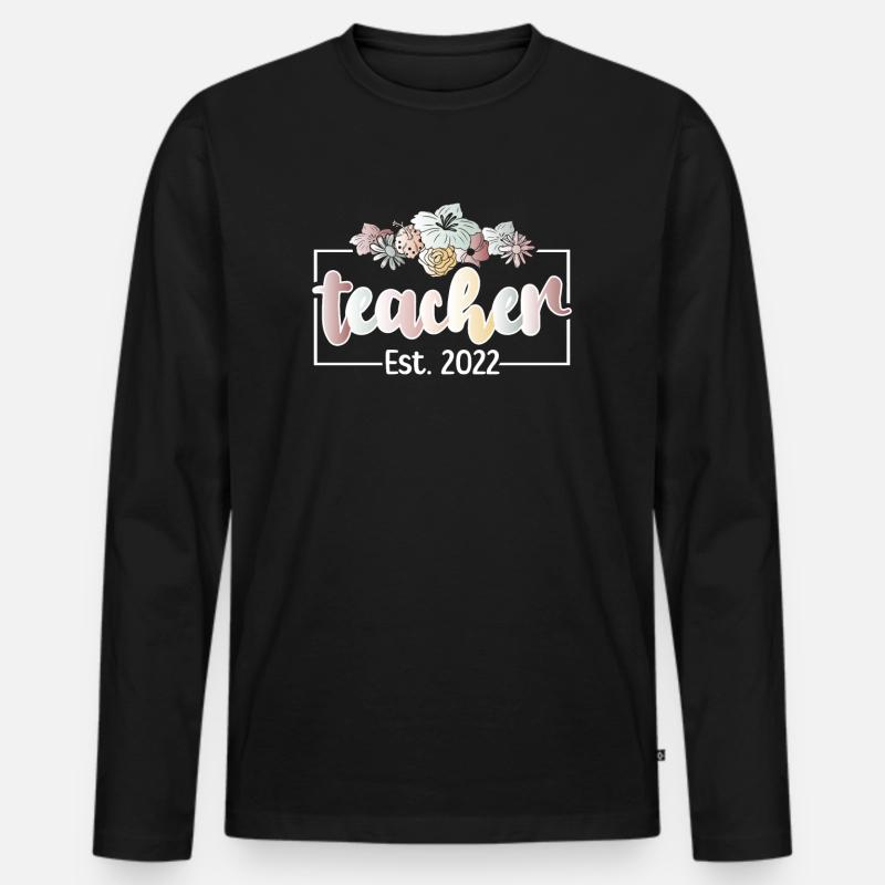 Zukünftiger Lehrer Lehramtsstudent Lehramtsstudium - Männer Premium Bio Langarmshirt - Schwarz
