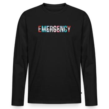 Emergency Nurse Nurse Emergency Room - Men's Premium Organic Long Sleeve Shirt - black - Front - Nico (187cm)