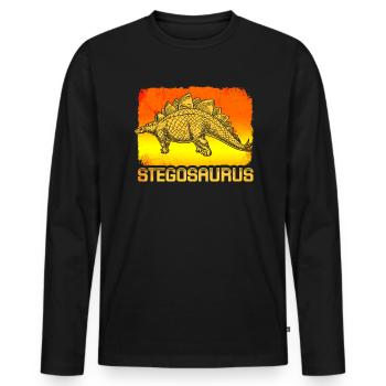 Stegosaurus - T-shirt manches longues Premium bio Homme - noir - Devant - Nico (187cm)