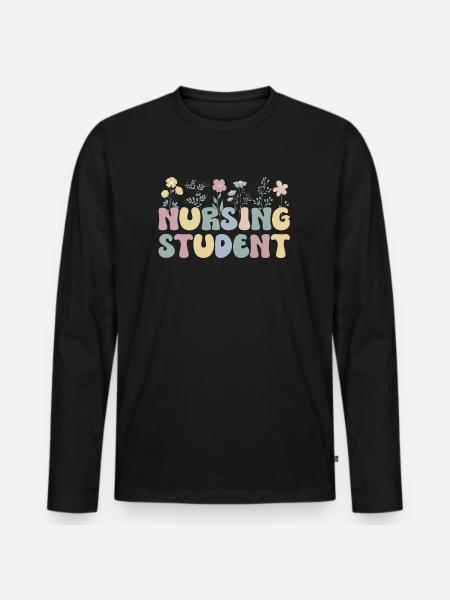 Nursing Student Nurse Student - Men's Premium Organic Long Sleeve Shirt - black