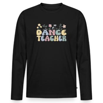 Reconnaissance de professeur de danse Cours de danse - T-shirt manches longues Premium bio Homme - noir - Devant - Nico (187cm)