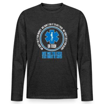Medical Technical Assistant Emergency Room - Men's Premium Organic Long Sleeve Shirt - heather anthracite - Front - Nico (187cm)