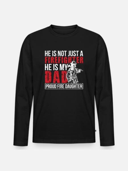 Proud Firefighter Daughter Firefighter Daughter - Men's Premium Organic Long Sleeve Shirt - black