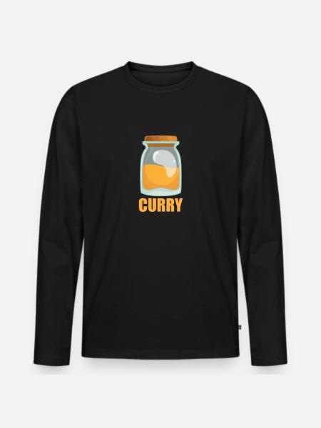 Curry saveur épice cuisine - T-shirt manches longues Premium bio Homme - noir