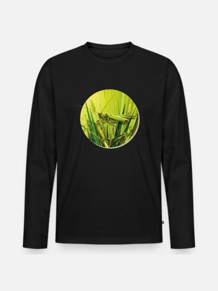 Grasshopper - Men's Premium Organic Long Sleeve Shirt - black