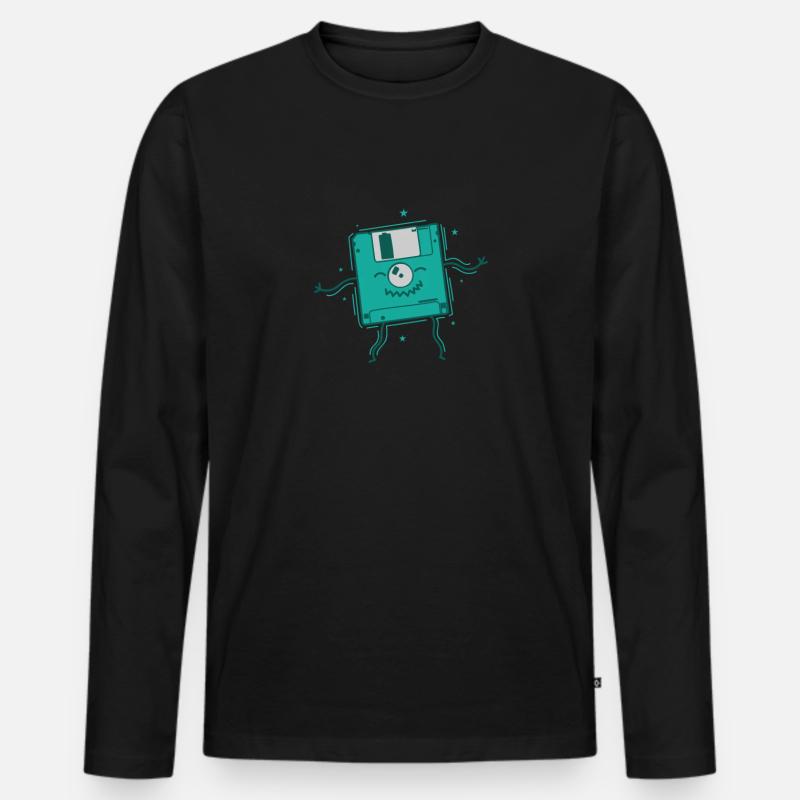 Floppy Disk Dances Retro Storage Module Disk Men's Premium Organic Long Sleeve Shirt