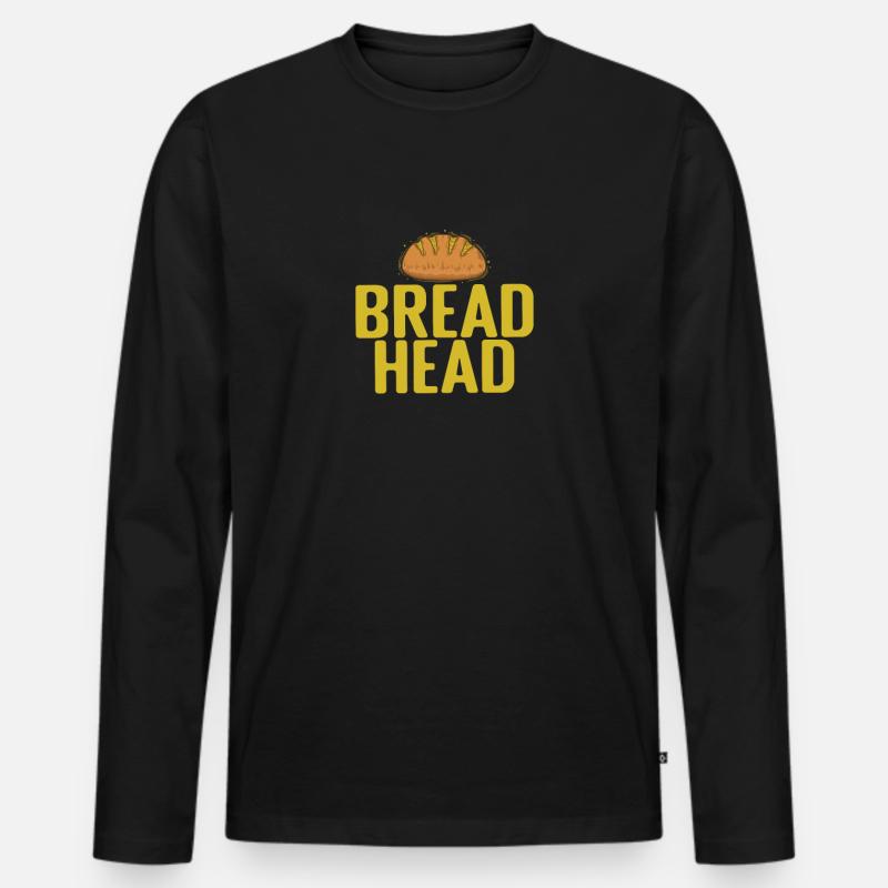 Bread Head Bäcker Backware - Männer Premium Bio Langarmshirt - Schwarz