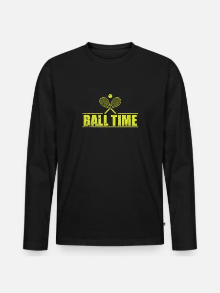 Boldtid Sport Tennis Træning - Premium økologisk langærmet T-shirt til mænd - sort