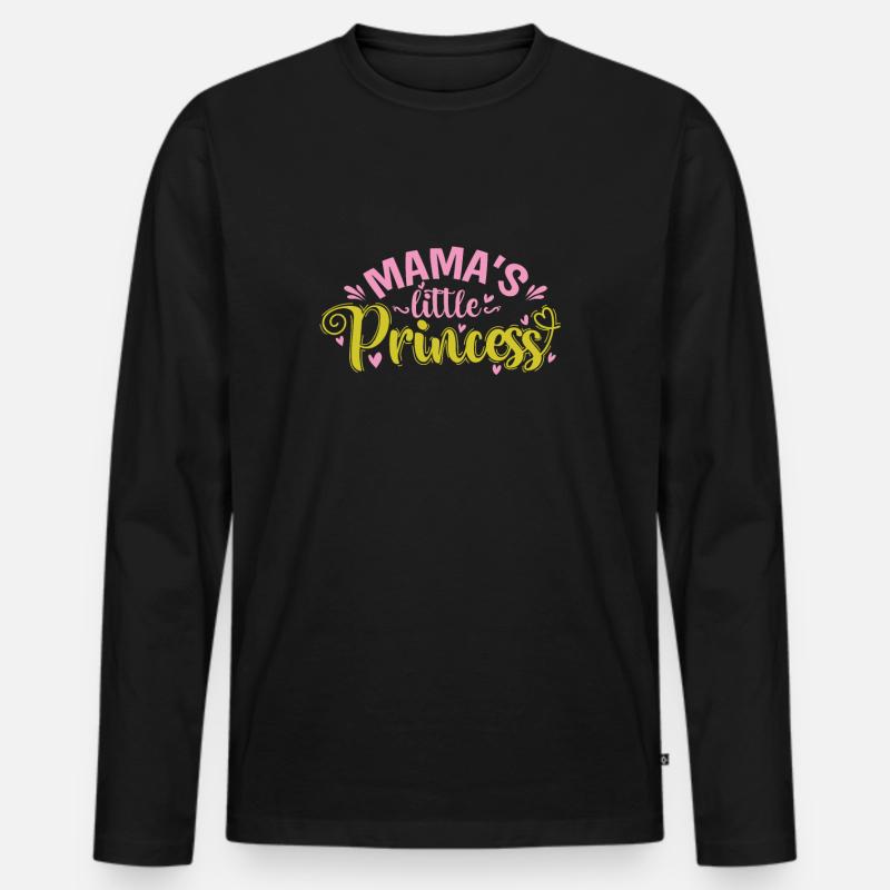Mama's little Princess - Männer Premium Bio Langarmshirt - Schwarz