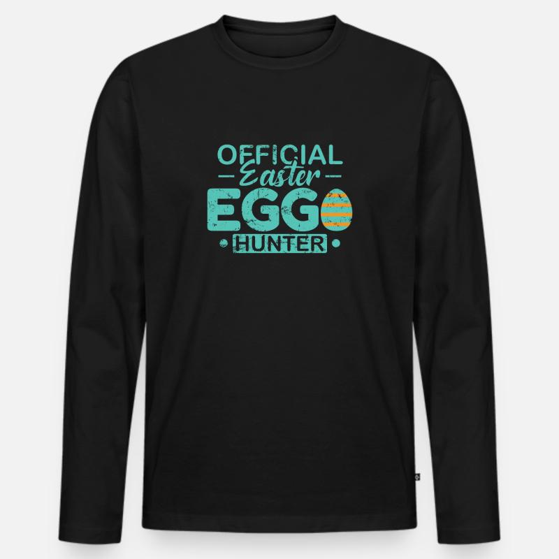 Official Easter Egg Hunter Osterhase - Männer Premium Bio Langarmshirt - Schwarz
