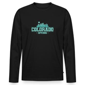 Colorado Springs, Colorado city in the United States - Men's Premium Organic Long Sleeve Shirt - black - Front - Nico (187cm)