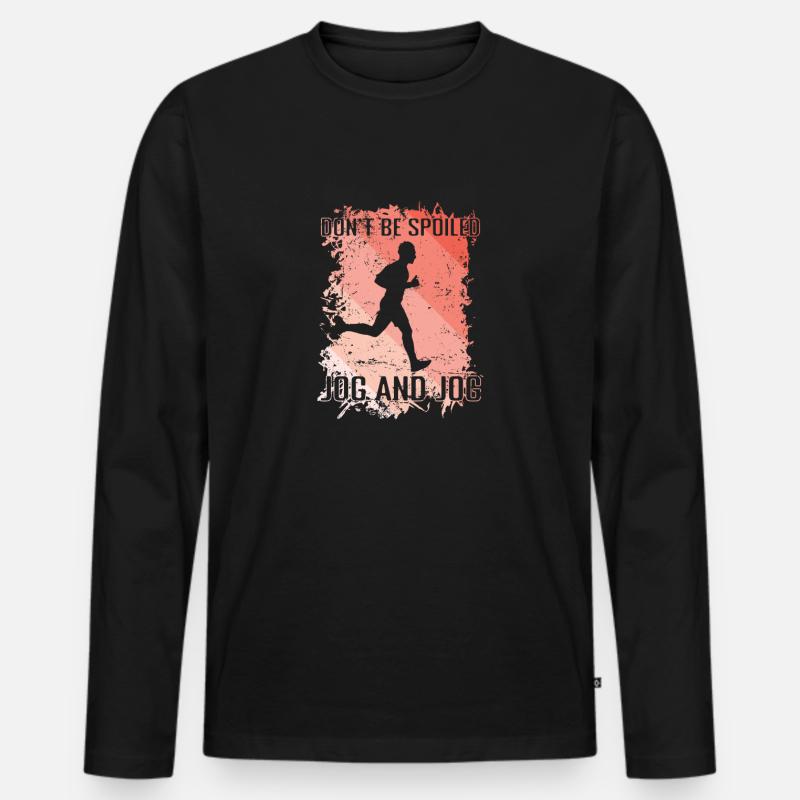 Don't be Spoiled Jogging - Männer Premium Bio Langarmshirt - Schwarz