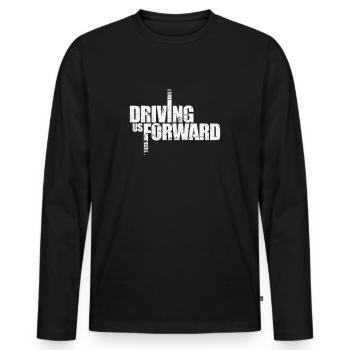 Nous faire avancer - T-shirt manches longues Premium bio Homme - noir - Devant - Nico (187cm)