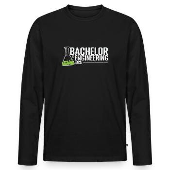 Bachelor of Engineering Technik und Design - Männer Premium Bio Langarmshirt - Schwarz - Vorne - Nico (187cm)