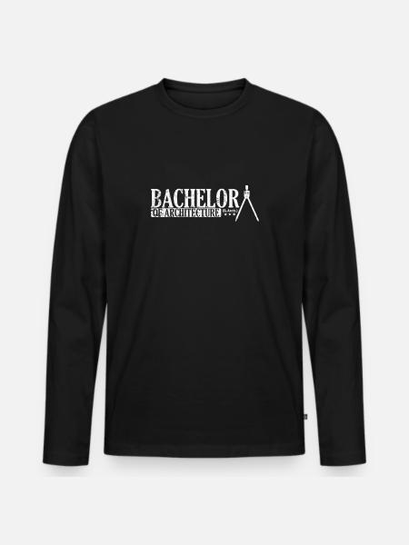 Bachelor of Architecture (B.Arch.) - Men's Premium Organic Long Sleeve Shirt - black