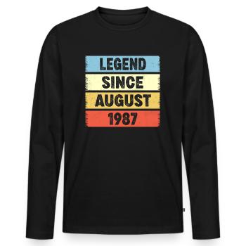 Legend Since August 1987 35e anniversaire - T-shirt manches longues Premium bio Homme - noir - Devant - Nico (187cm)