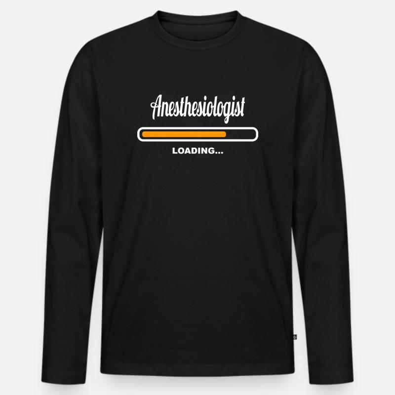 Anesthesiologist Loading - Männer Premium Bio Langarmshirt - Schwarz