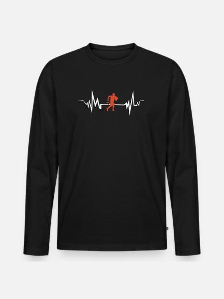 flag football - Men's Premium Organic Long Sleeve Shirt - black