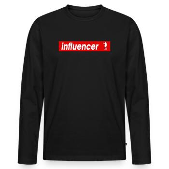 Fantastic Influencer Tshirt Design - Men's Premium Organic Long Sleeve Shirt - black - Front - Nico (187cm)
