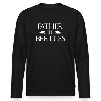Father Of Beetles - T-shirt manches longues Premium bio Homme - noir - Devant - Nico (187cm)