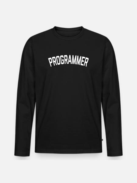Simple Programmer T-Shirt - Men's Premium Organic Long Sleeve Shirt - black