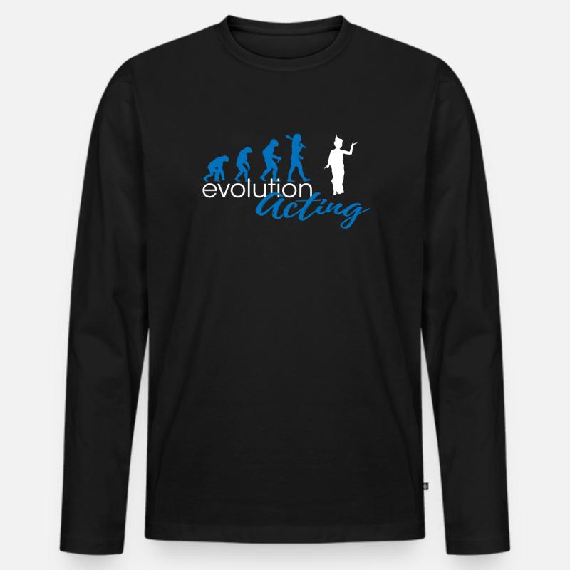 Acting evolution - Men's Premium Organic Long Sleeve Shirt - black