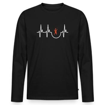 tennis - T-shirt manches longues Premium bio Homme - noir - Devant - Nico (187cm)