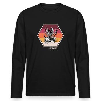 Tshirt Carnivore - T-shirt manches longues Premium bio Homme - noir - Devant - Nico (187cm)