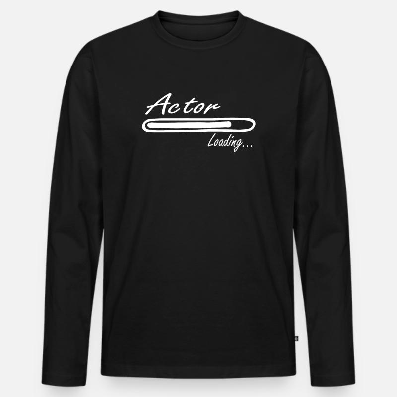 Actor Loading Tee Shirt - Männer Premium Bio Langarmshirt - Schwarz