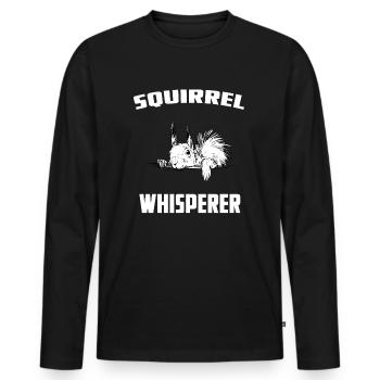 Squirrel Whisperer - Männer Premium Bio Langarmshirt - Schwarz - Vorne - Nico (187cm)
