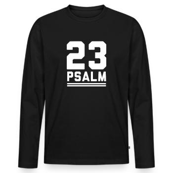 catholique - T-shirt manches longues Premium bio Homme - noir - Devant - Nico (187cm)