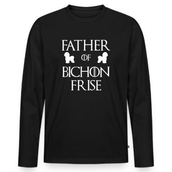 Bichon Frize - Men's Premium Organic Long Sleeve Shirt - black - Front - Nico (187cm)